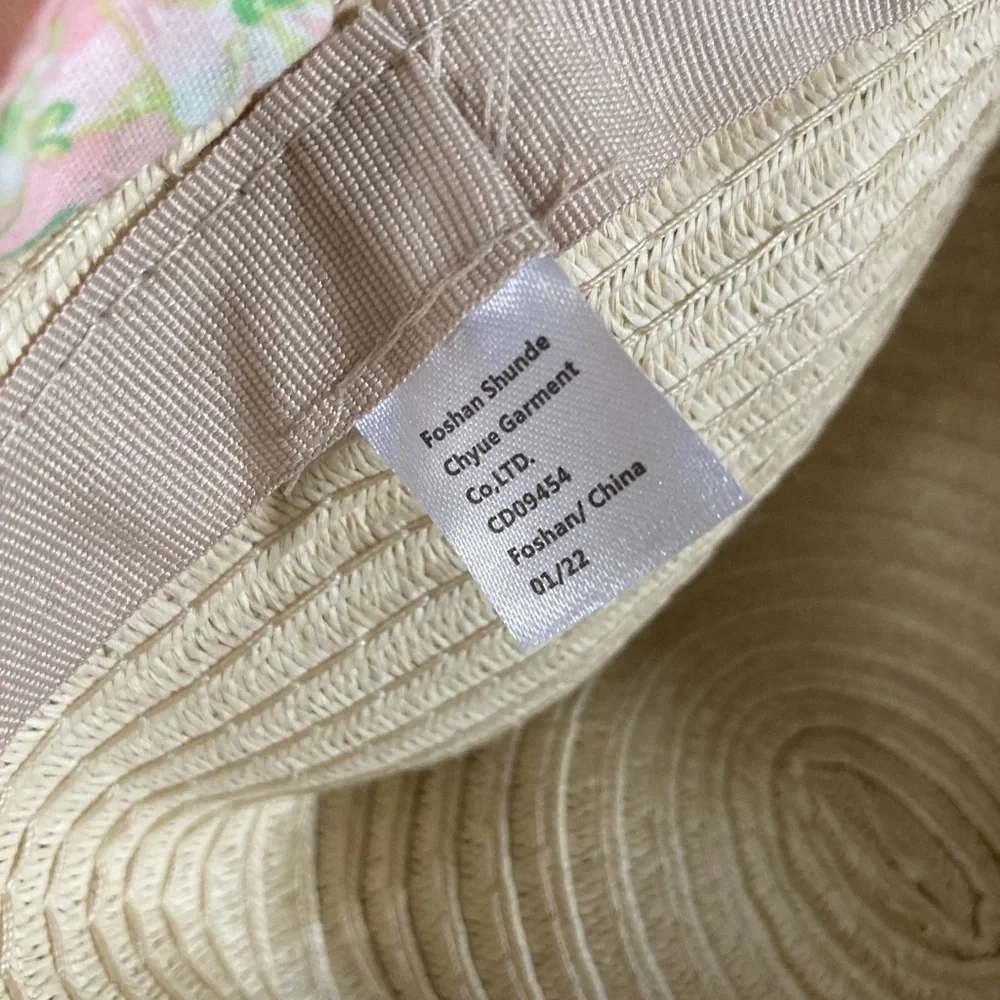 Nwt Sigrid Olsen kids sun hat floral chin tie strings